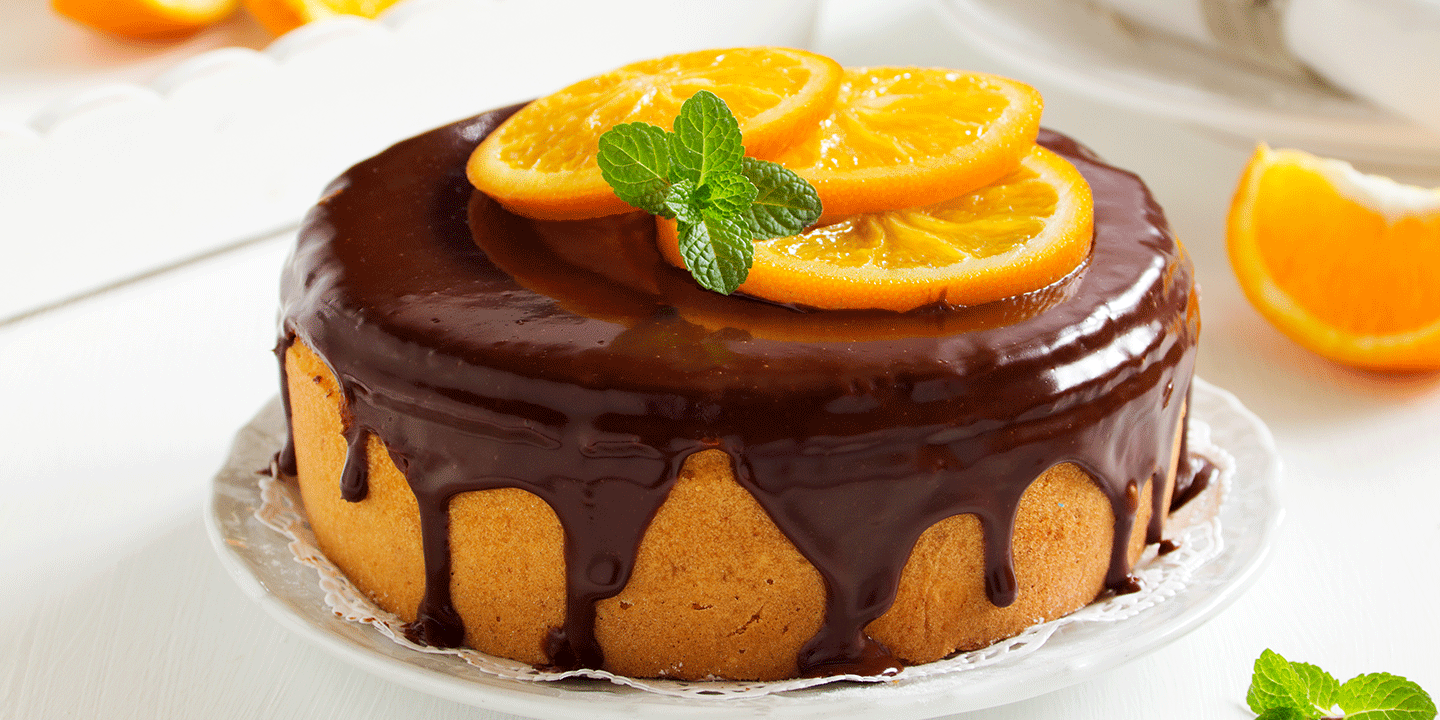 Bolo de Laranja com Cobertura de Chocolate
