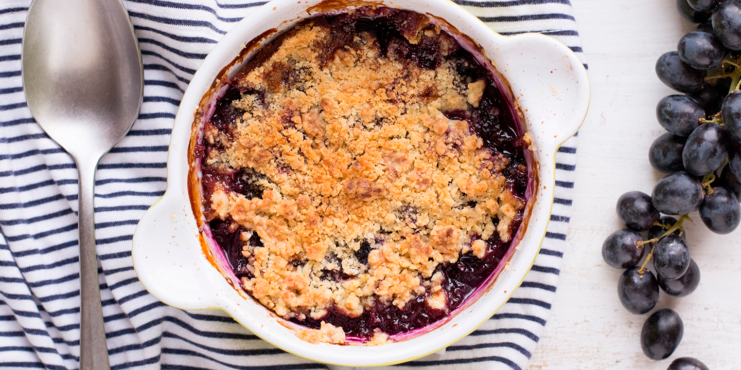 Crumble de Uva e Maçã