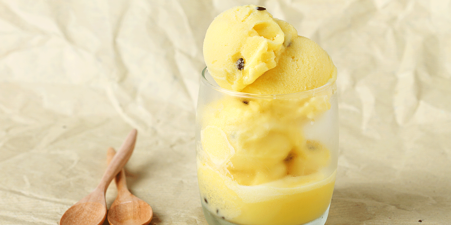 Sorvete de Damasco e Maracujá